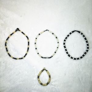 Shell Necklaces (3) and Bracelet (1)